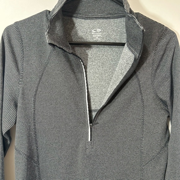 CHAMPION DUO DRY ATHLETIC TOP WOMEN LONG SLEEVS 2/4 ZIPPER ONE SIDE POCKET M - Picture 4 of 5